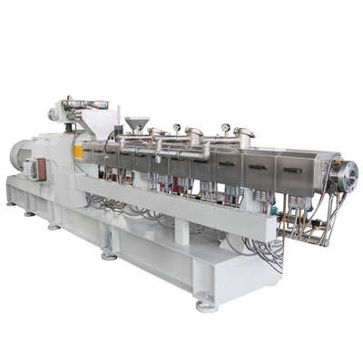 Pellets High Torque Plastic Twin Parallel Screw Extruder Machine PET Recycling Extruder