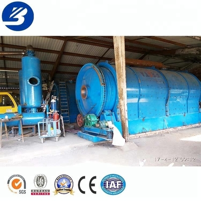 waste tire recycling pyrolysis equipment textile waste recycling machine hot sale and best price 6000*2200mm